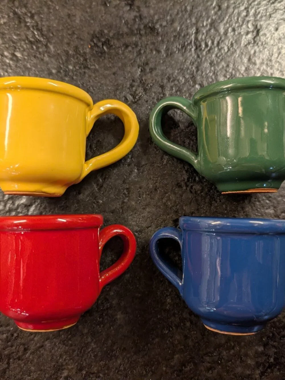 Share Lot of Mamma Ro Colorful Espresso Mugs, Square Bowl, Plate Made in Italy